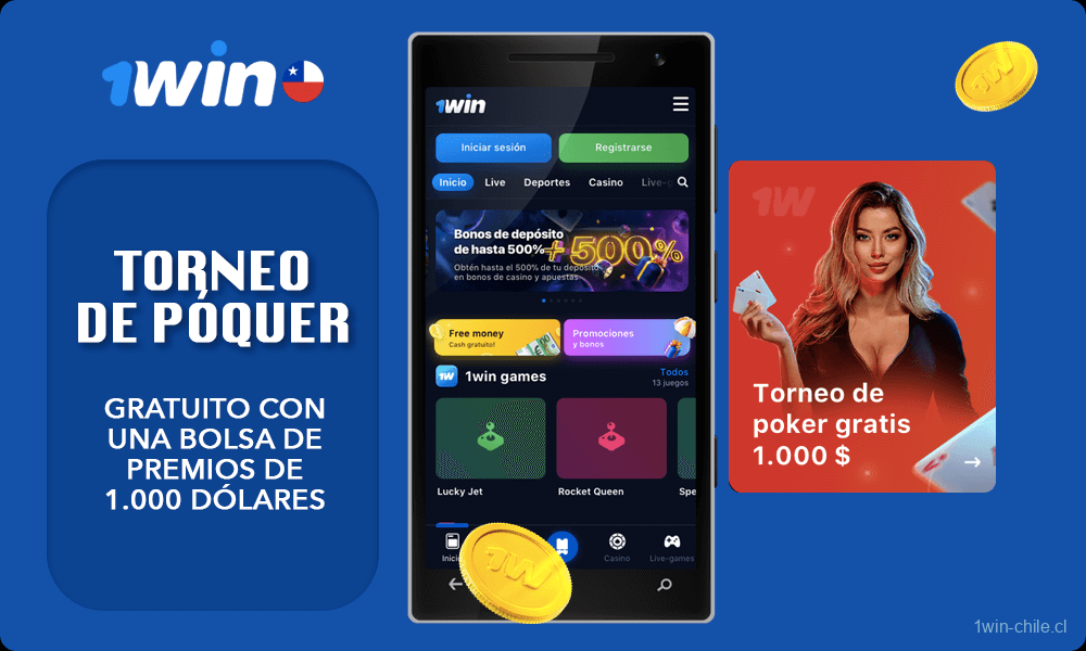 Visión general sobre Torneo de póquer gratuito con una bolsa de premios de 1.000 dólares en 1win