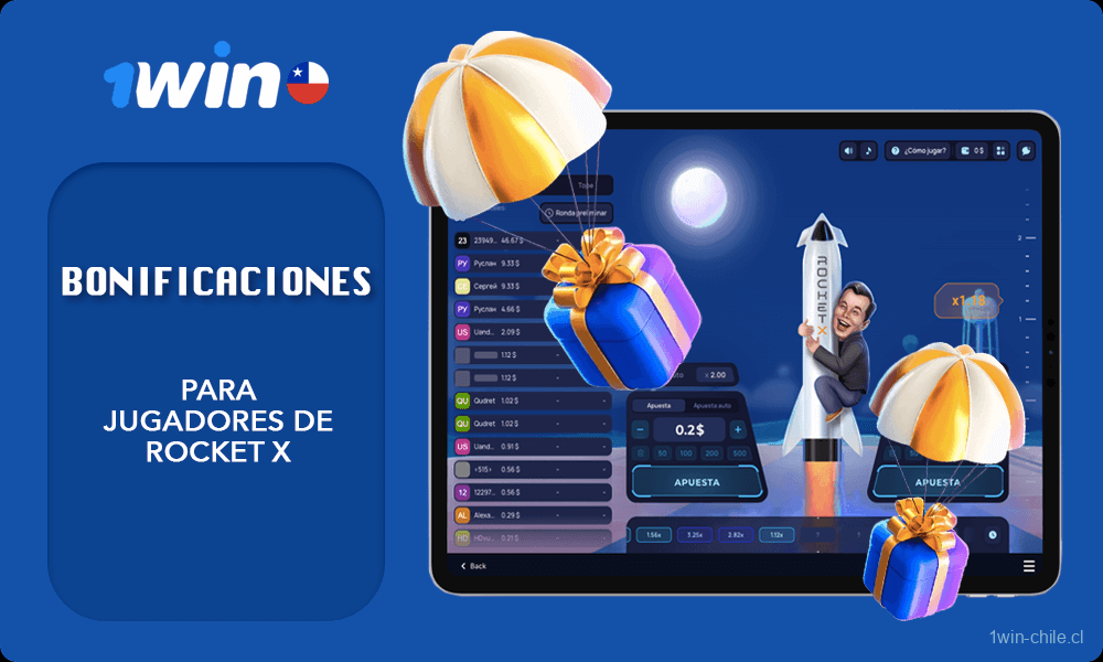 Mesa con 1win Bonificaciones para jugadores de Rocket X