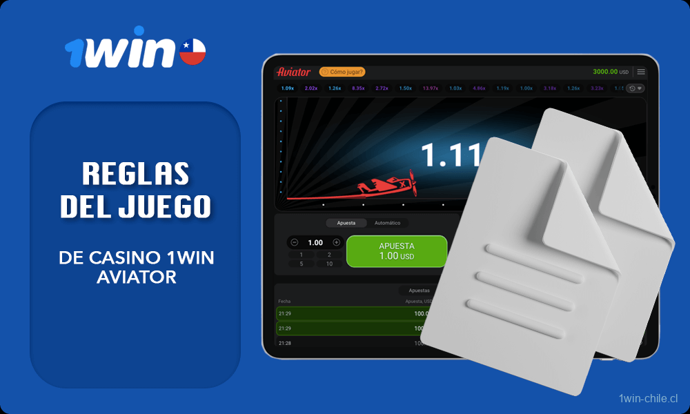Reglas del juego de casino 1win Aviator