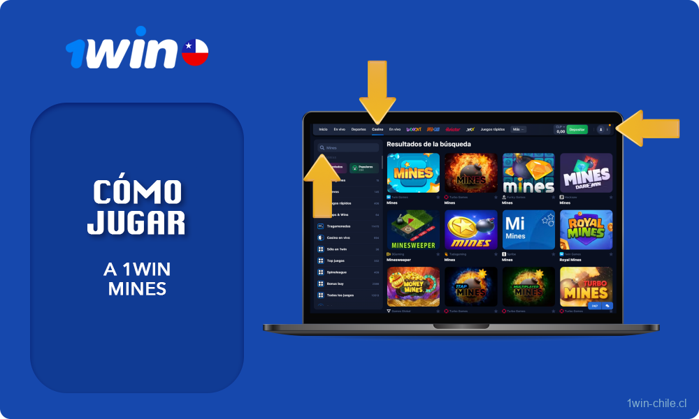 Para empezar a jugar en 1win Mines en Chile, tienes que crear una cuenta, hacer un depósito y seleccionar un juego